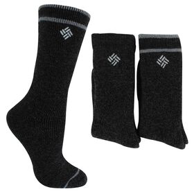 Socks Women's Columbia Brushed-Wool Crew 2-Pair Pack Side View With Package