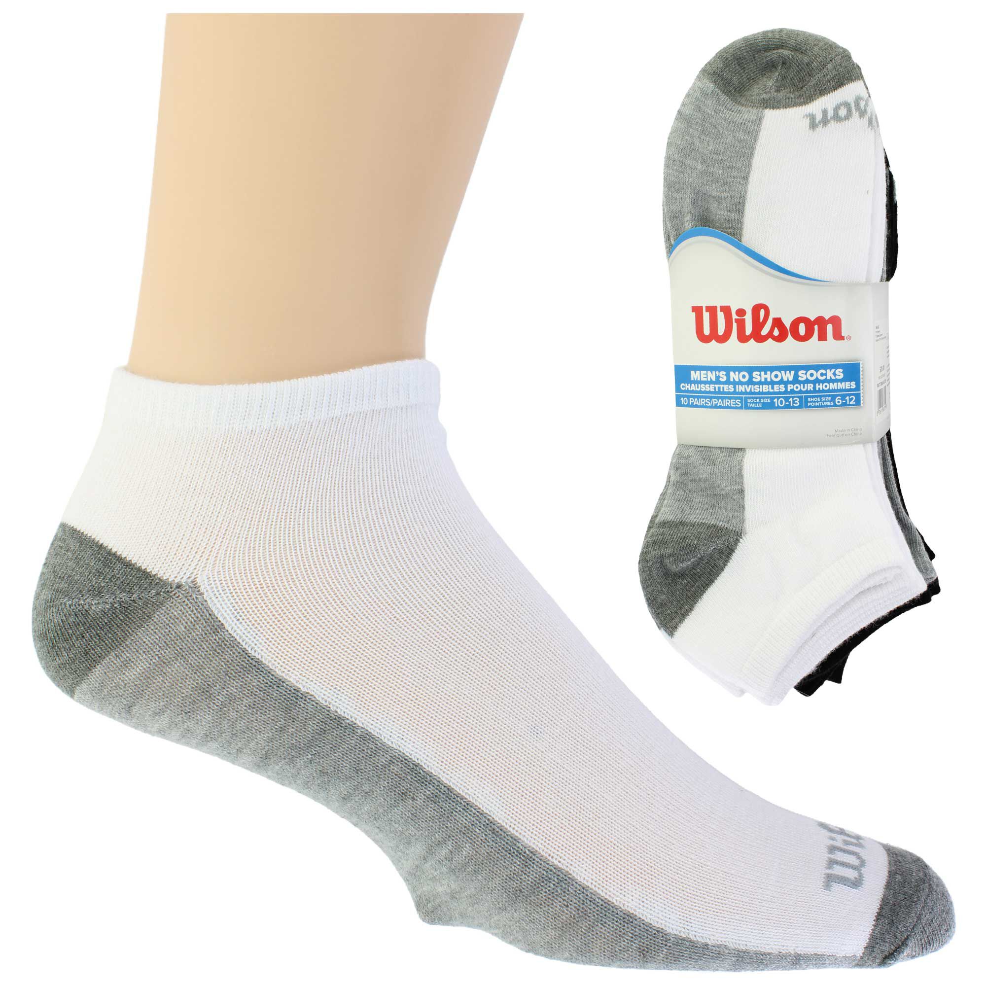 Men's Wilson Solid No-Show 10 for $10 Side View With Package