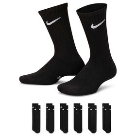 Boys' Socks Kids' Nike Everyday Cushioned Crew 6-Pair Pack Side View With Package