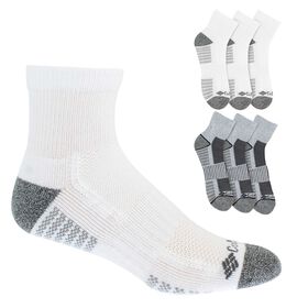 Socks Men's Columbia Athletic Quarter 6-Pair Pack Side View With Package