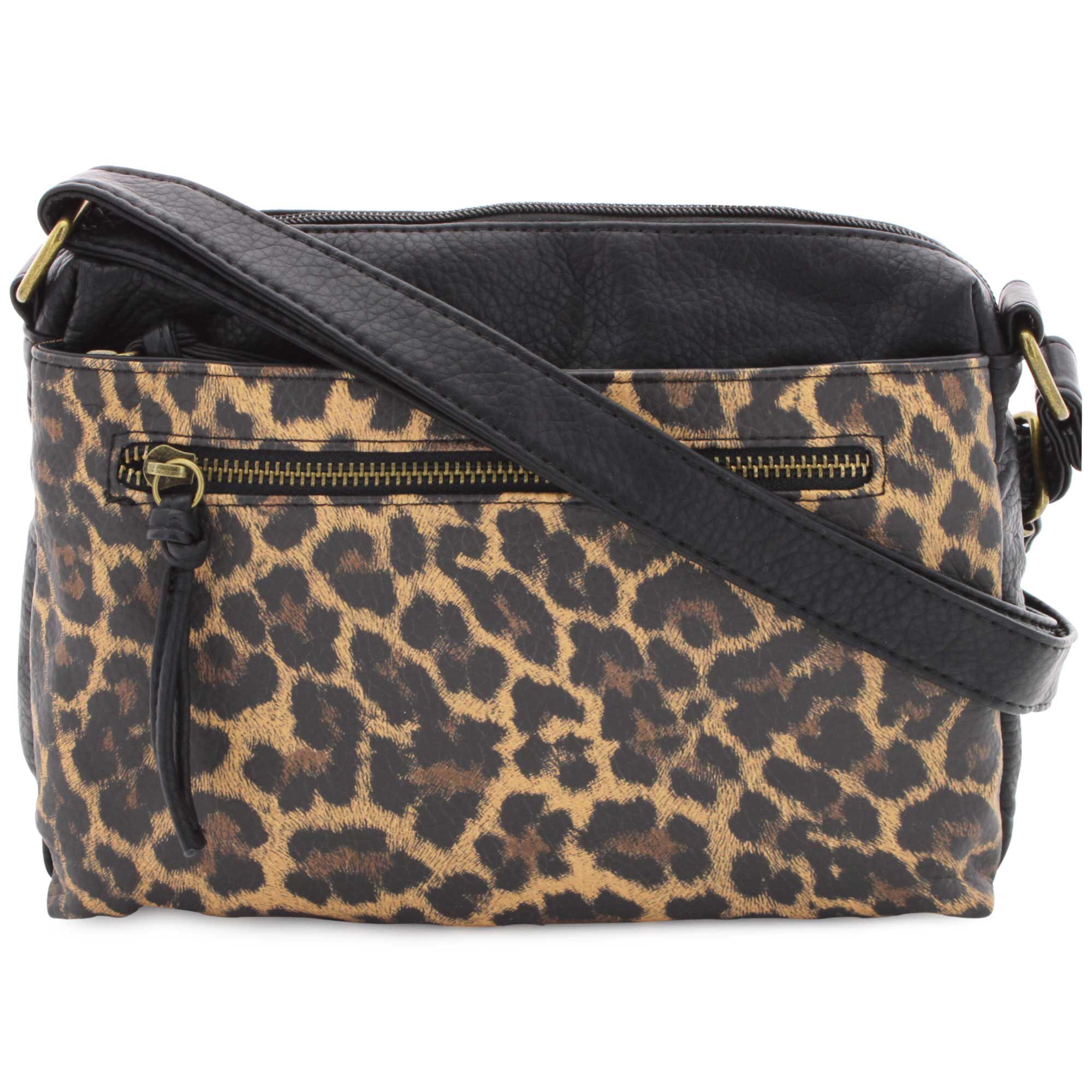 Bueno Leopard-Print Crossbody Front View