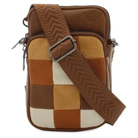  Sam & Hadley Patchwork North/South Crossbody Front View