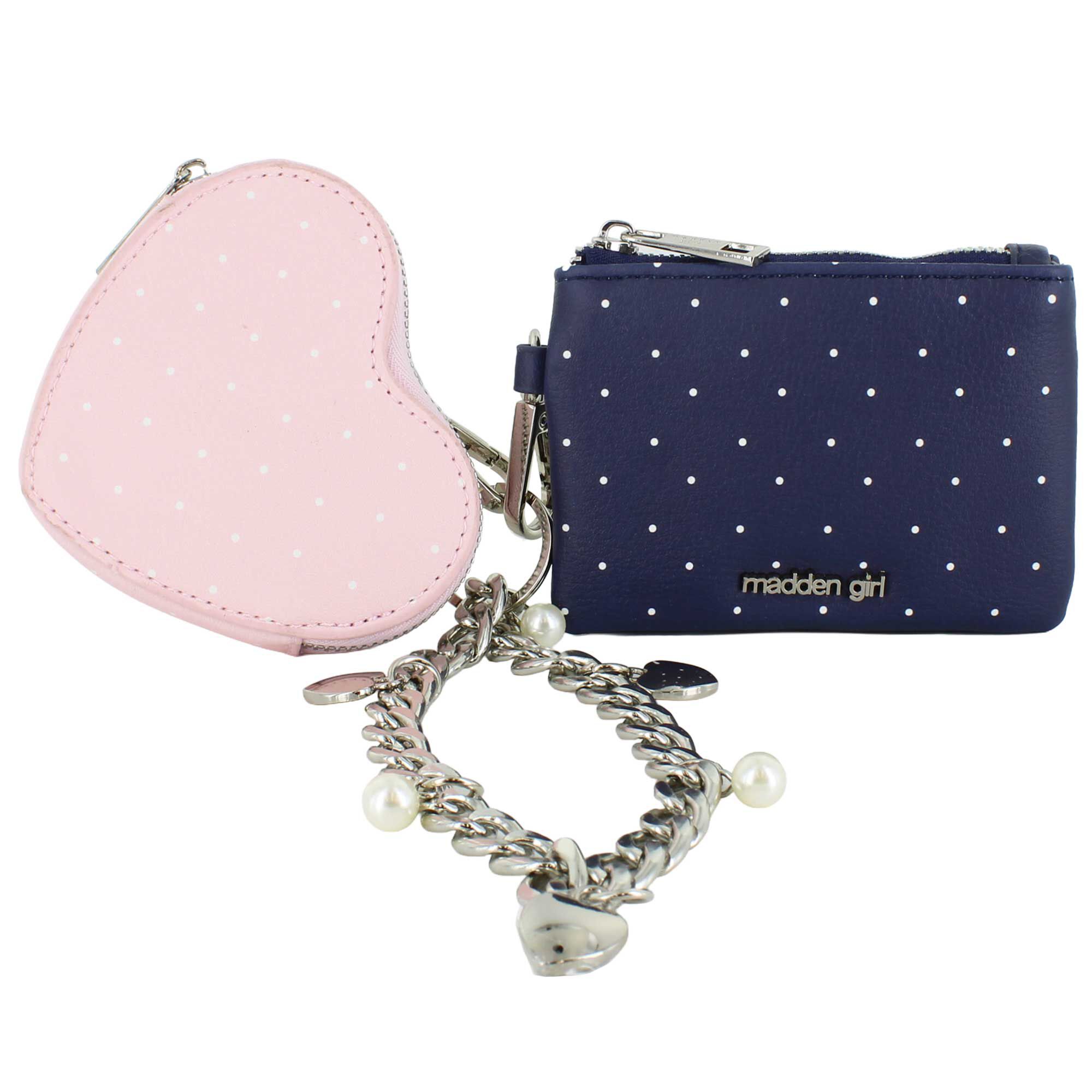 Madden Girl Polka-Dot Wristlet Front View