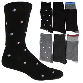 Socks Men's BRUNO MAGLI Crew 6-Pair Pack Side View With Package