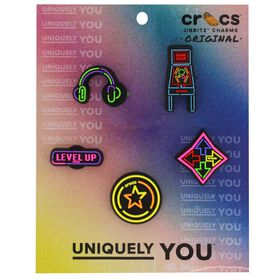  Crocs Jibbitz Level Up Gamer 5-Pack Front Package View