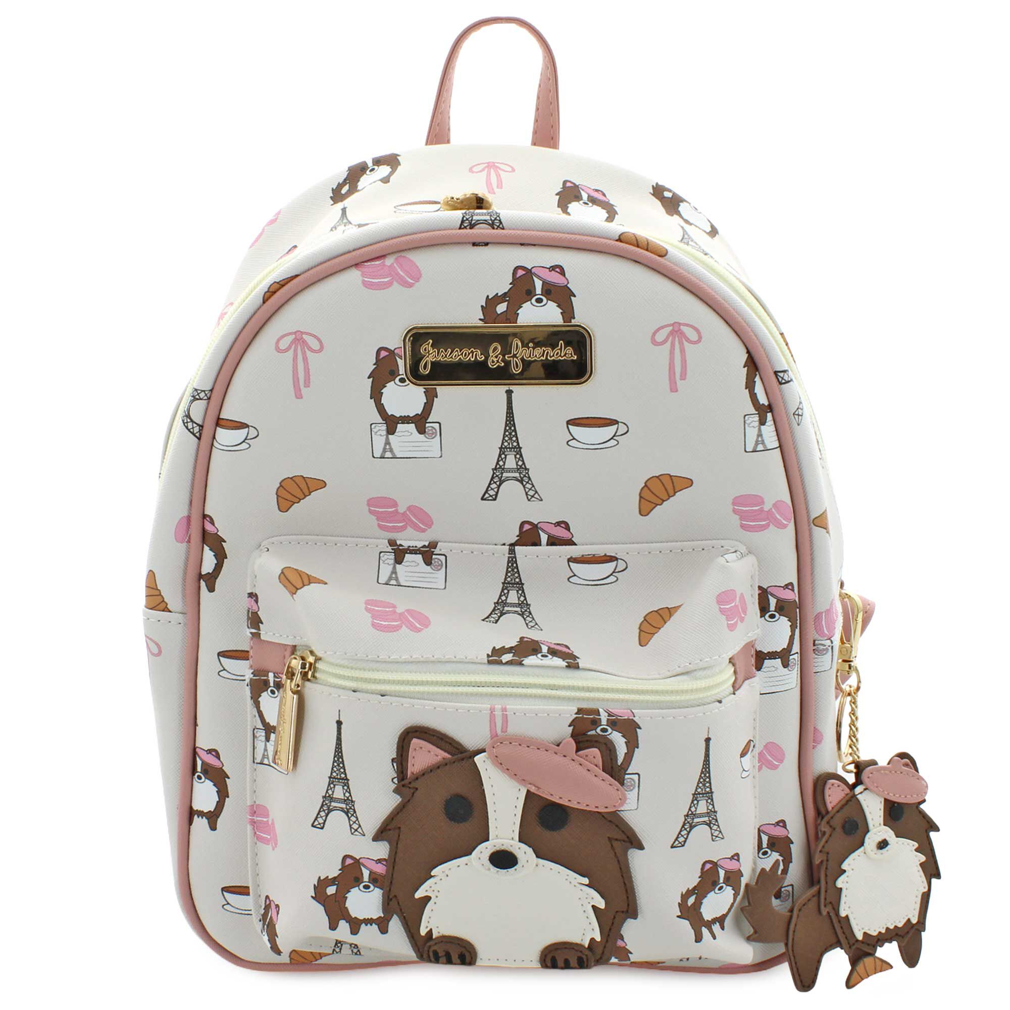 Jaxson French Dog Mini Backpack Front View