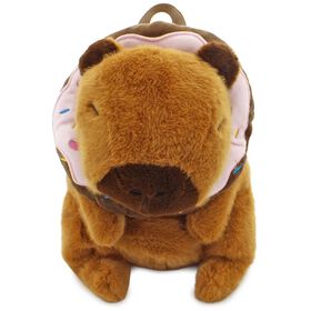  Carried Away Donut Capybara Plush Backpack Front View