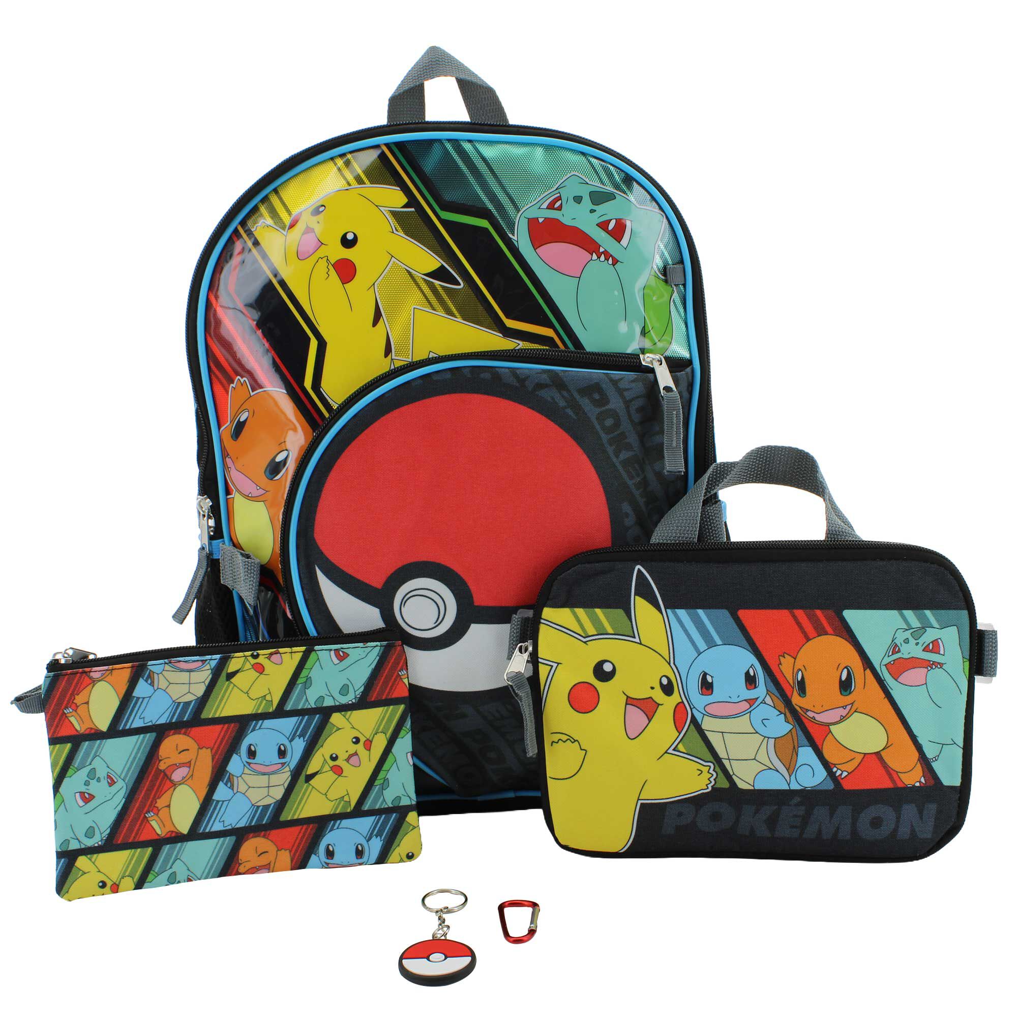 Pokemon 5-Piece Backpack Set Front Set View