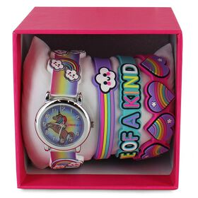 Watches Limited Too Rainbow Unicorn Watch And Bracelet Set Front Set View