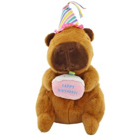  Carried Away Birthday Capybara Plush Backpack Front View