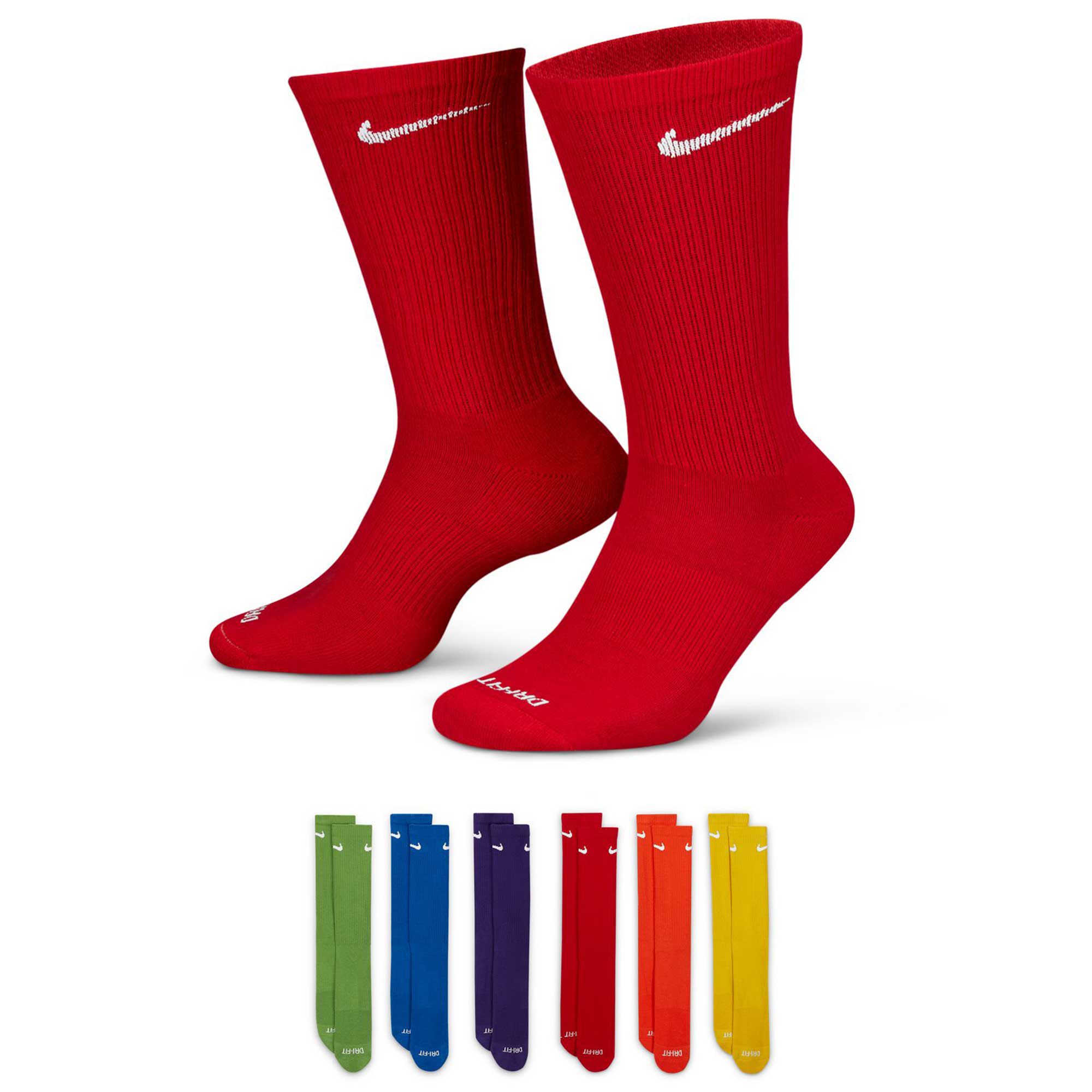 Men's Nike Everyday Plus Crew 6-Pair Pack Side View With Package