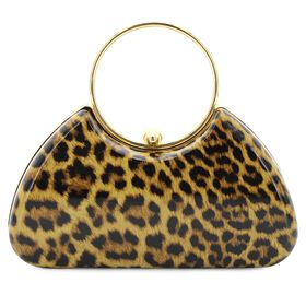 Crossbody Chelsea Moreland Leopard-Print Clutch Front View
