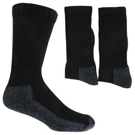 Socks Men's Wolverine Steel-Toe Work Crew 2-Pair Pack Side View With Package