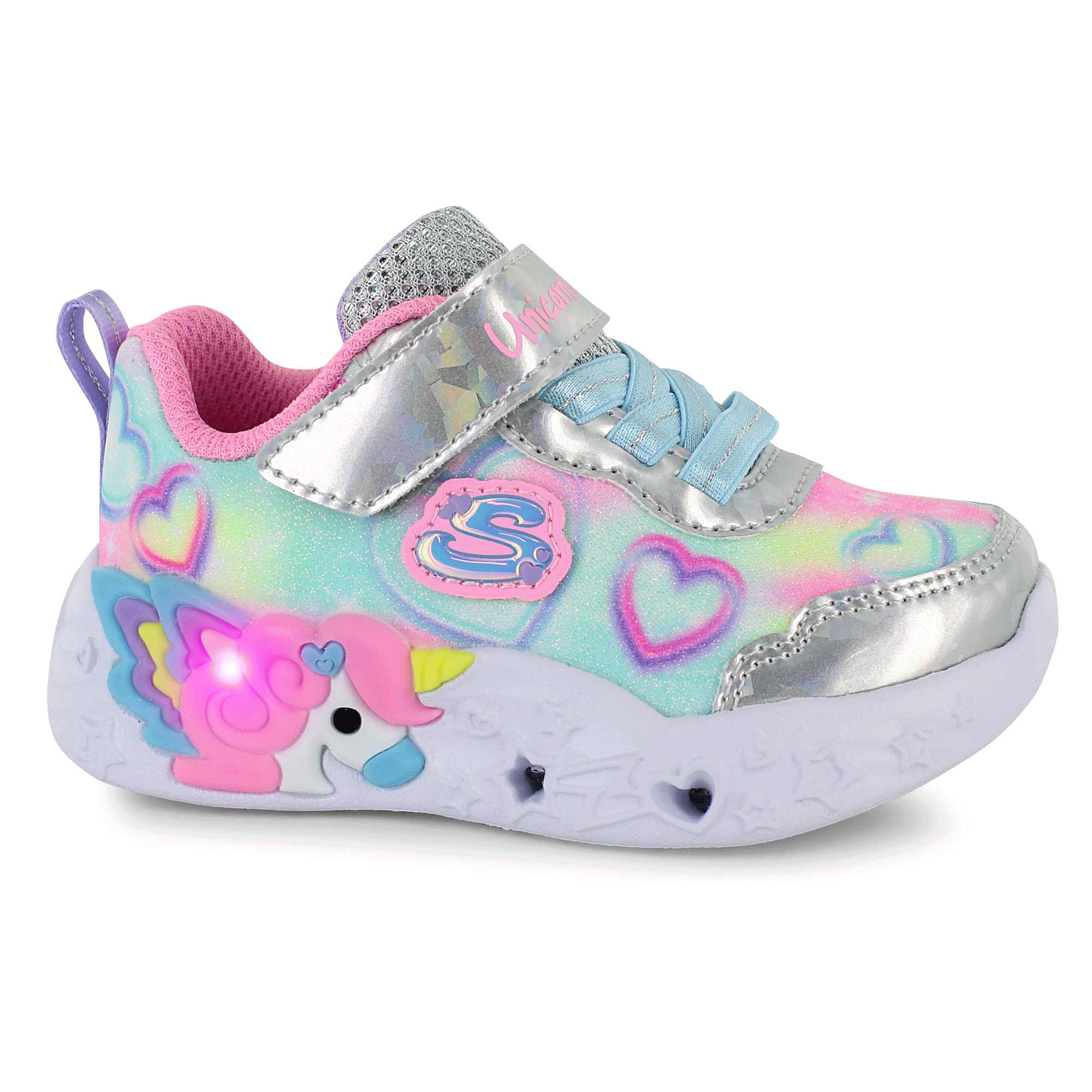Skechers S Lights Unicorn Charmer Right Side View