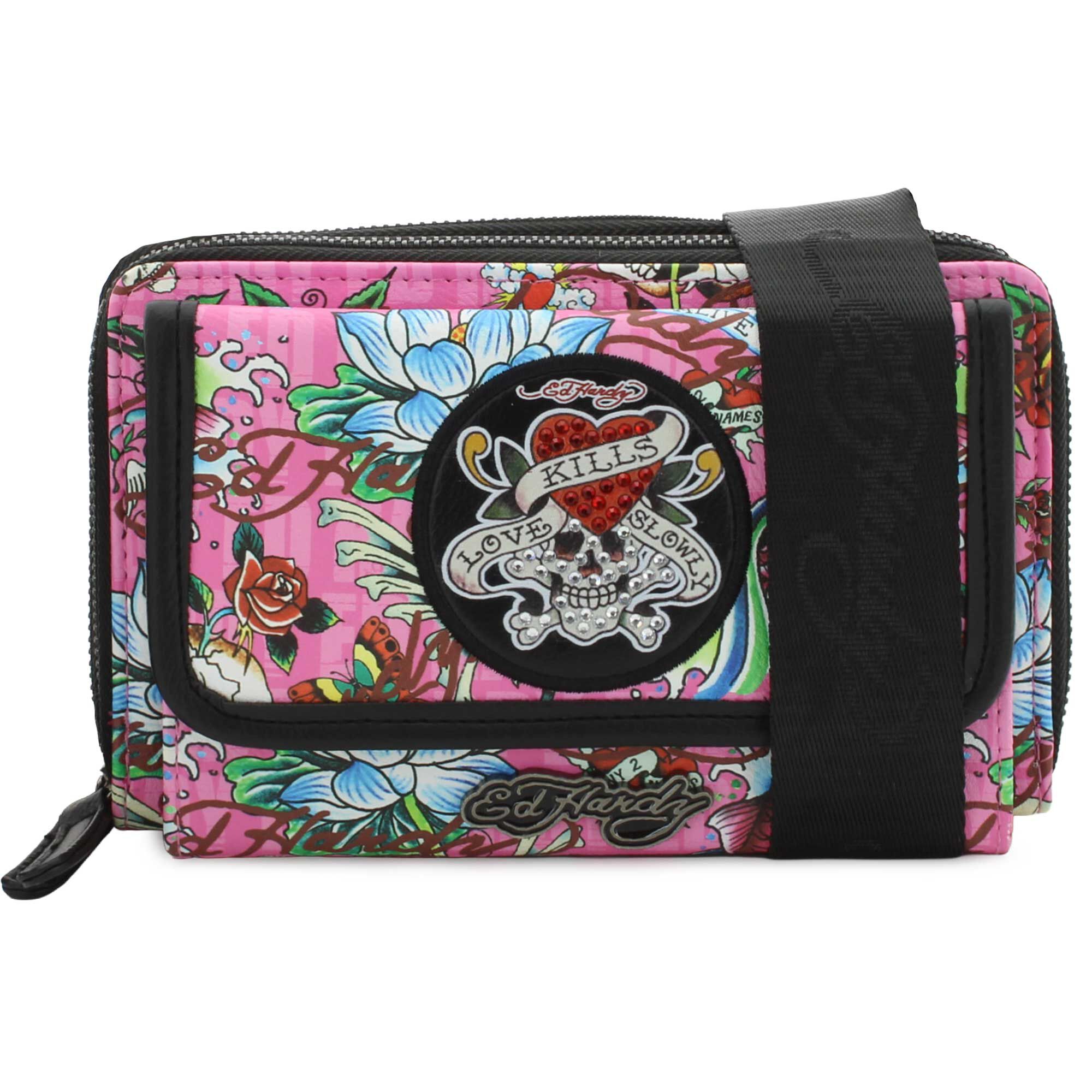 Ed Hardy Mina Wallet-On-A-String Front View