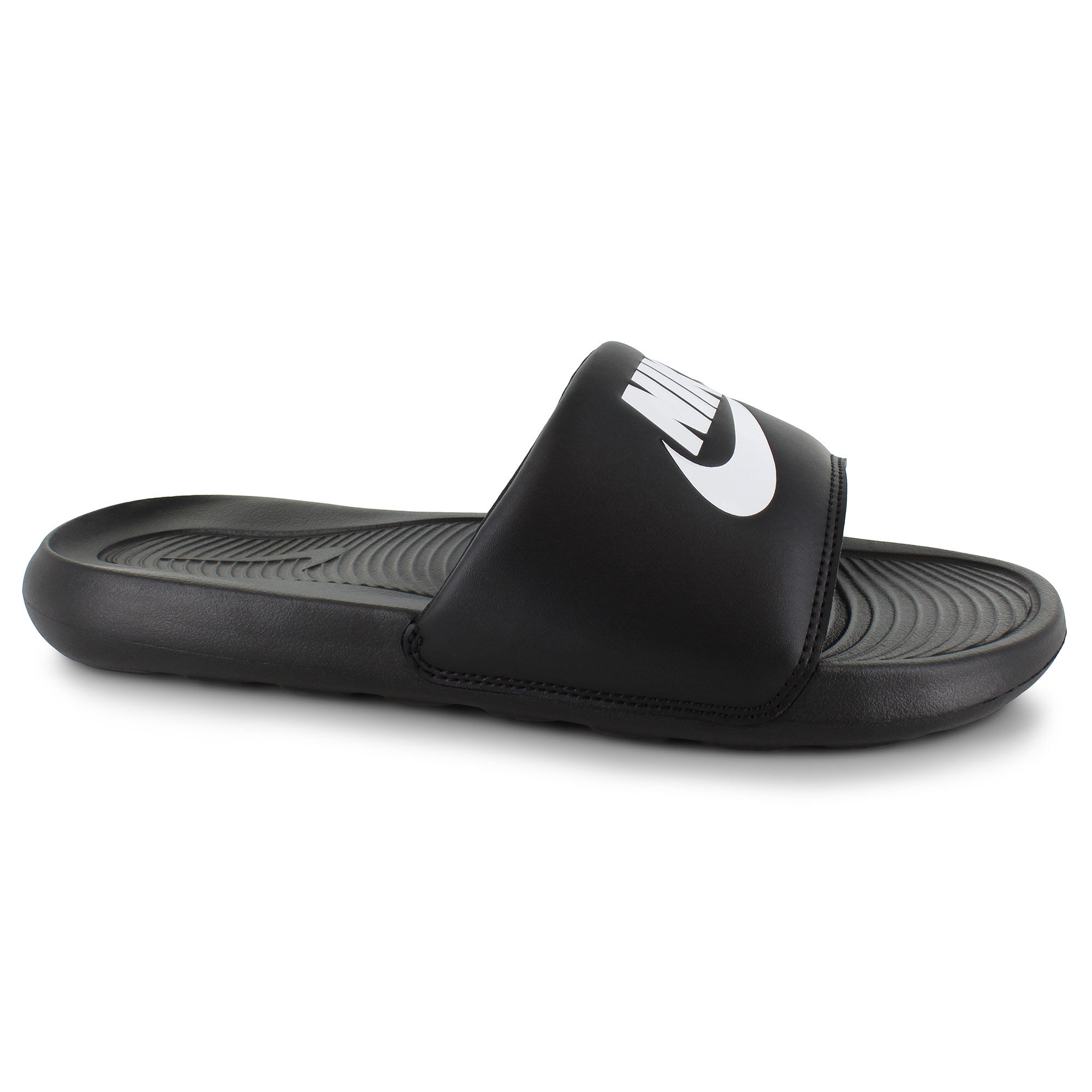 all black nike slippers