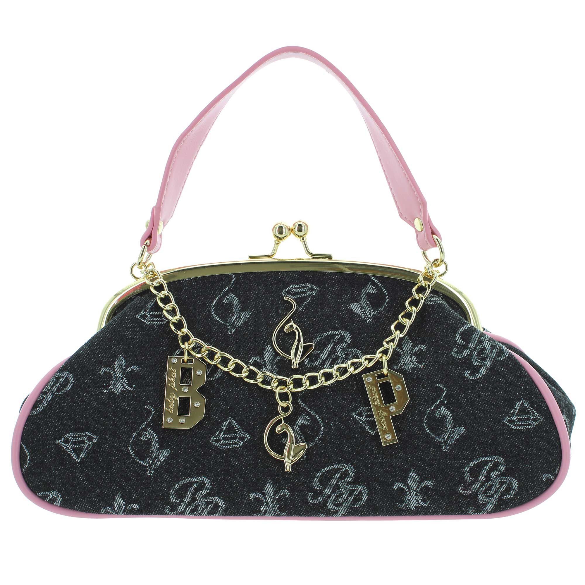 Baby Phat Janet Denim Signature-Print Handbag Front View