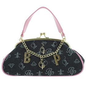  Baby Phat Janet Denim Signature-Print Handbag Front View