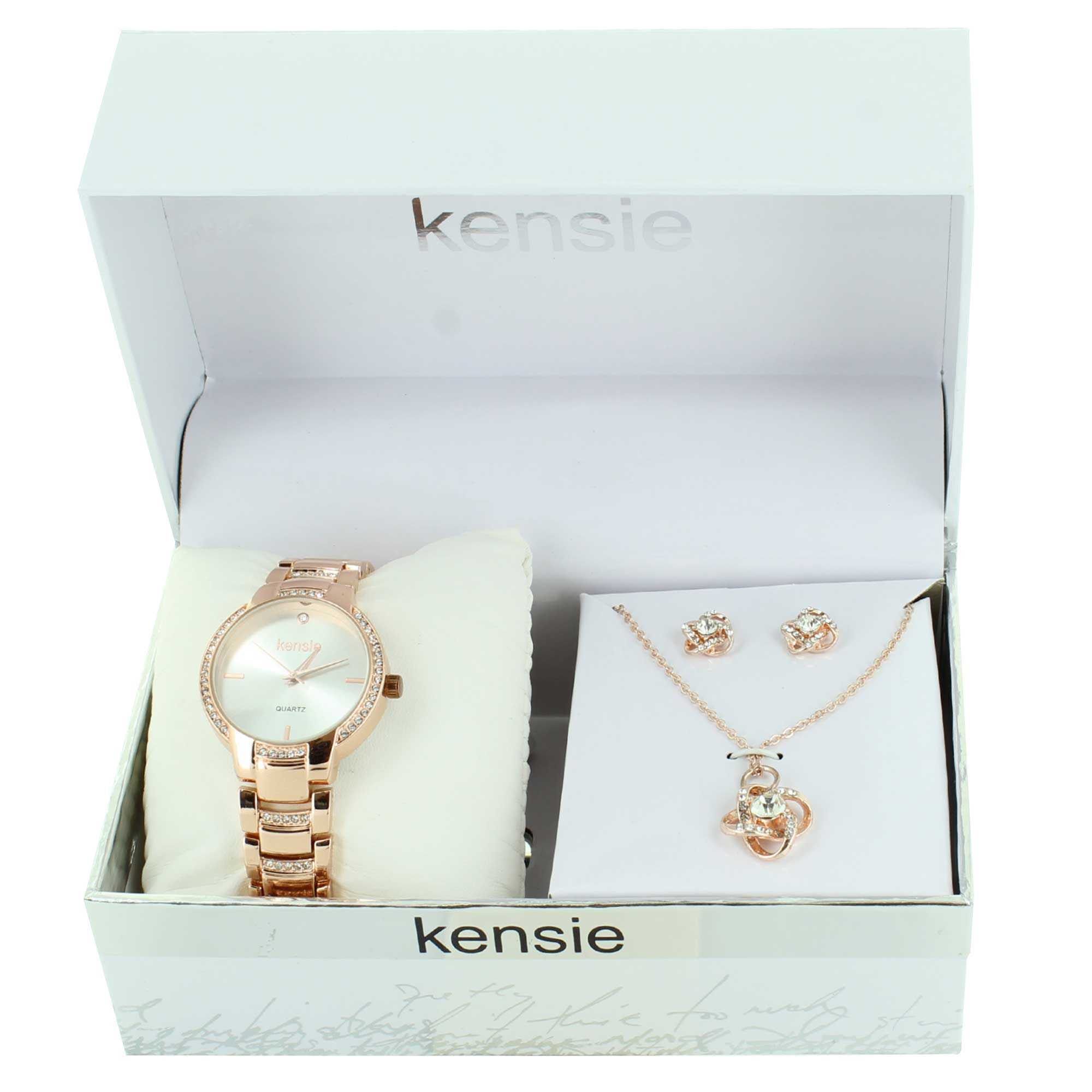 Kensie Watch And Necklace And Earring Set SHOE SHOW MEGA