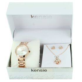 Watches Kensie Watch And Necklace And Earring Set Front Set View