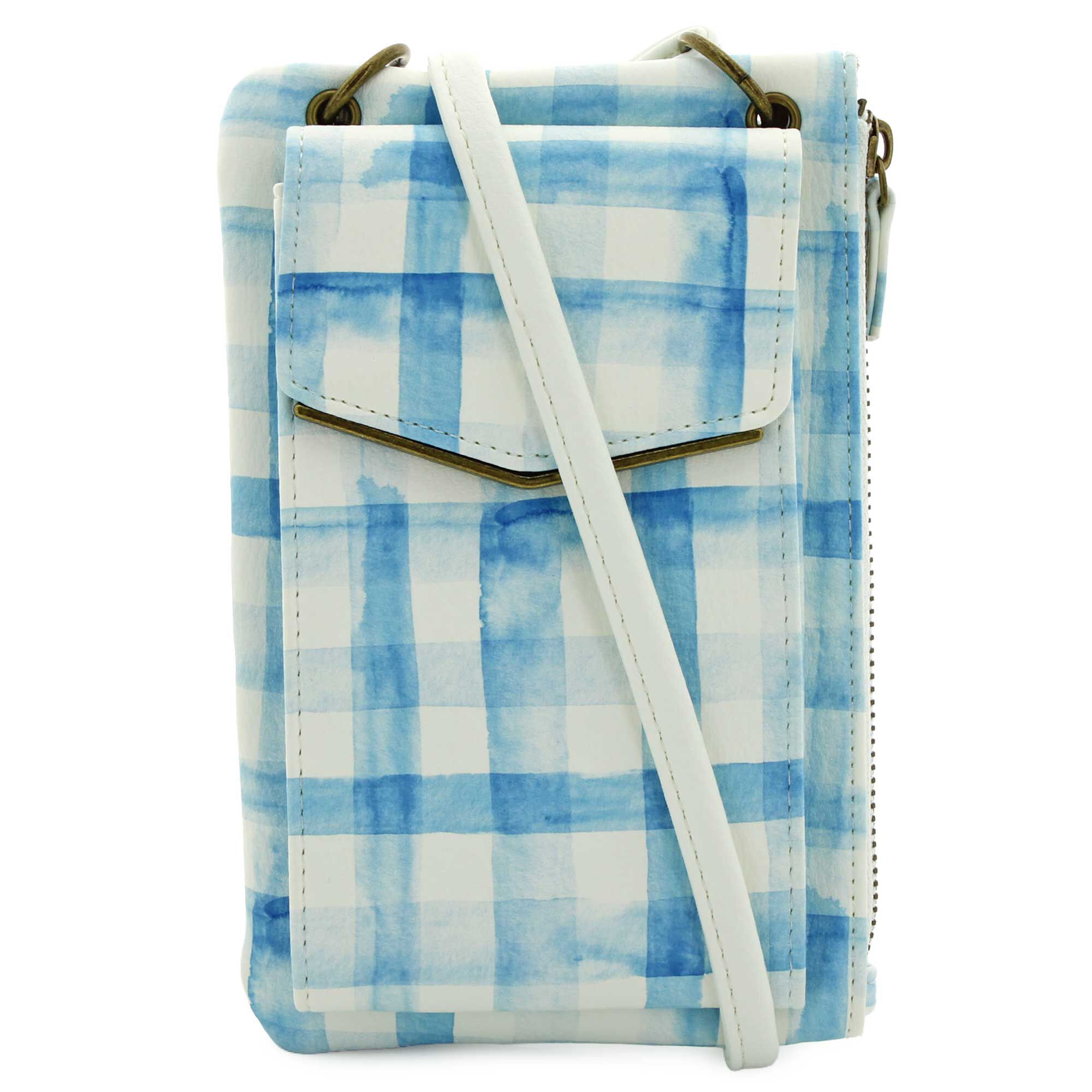 Marbella Ciana Plaid Crossbody With Phone Pocket Front View