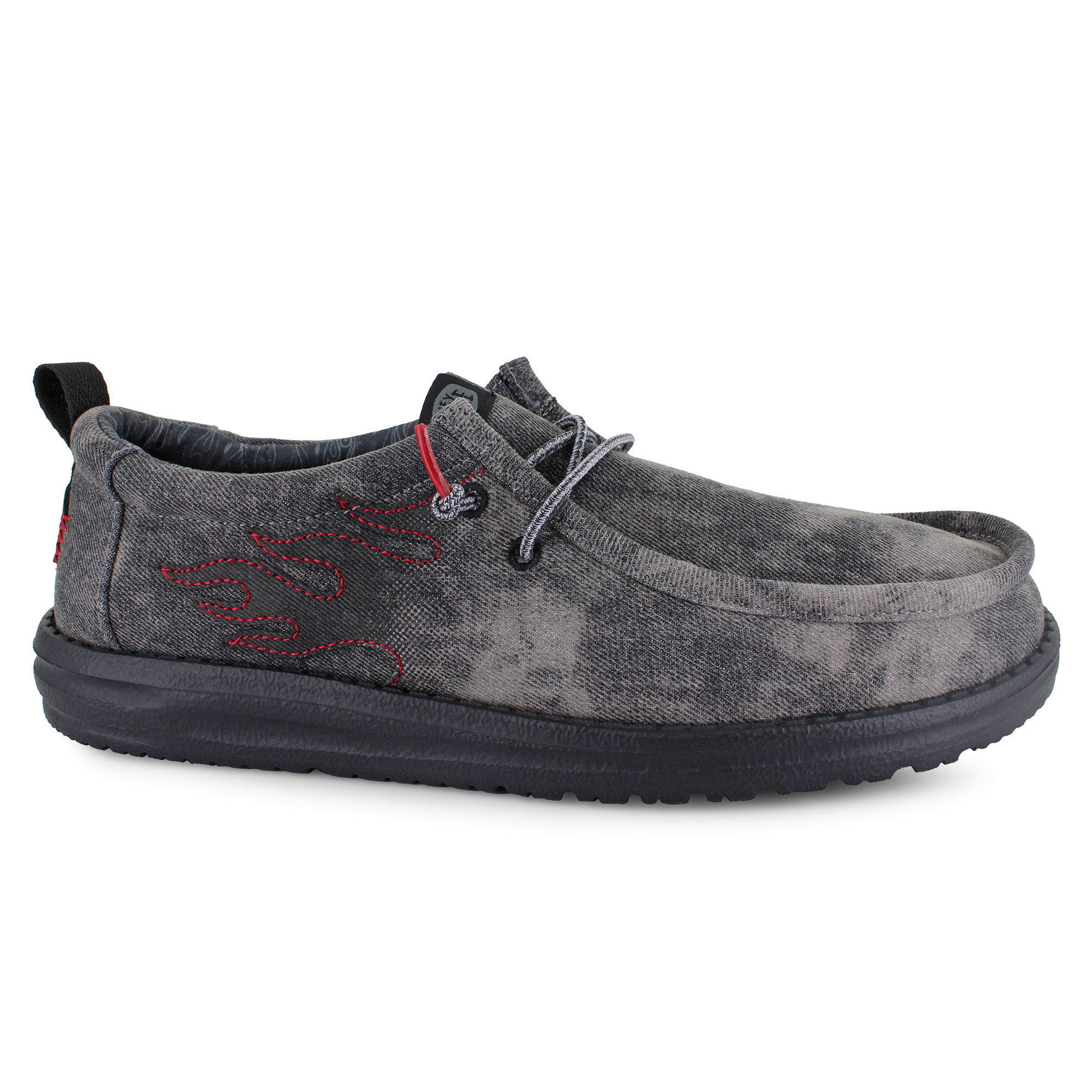 HEYDUDE Wally Denim Flames Right Side View
