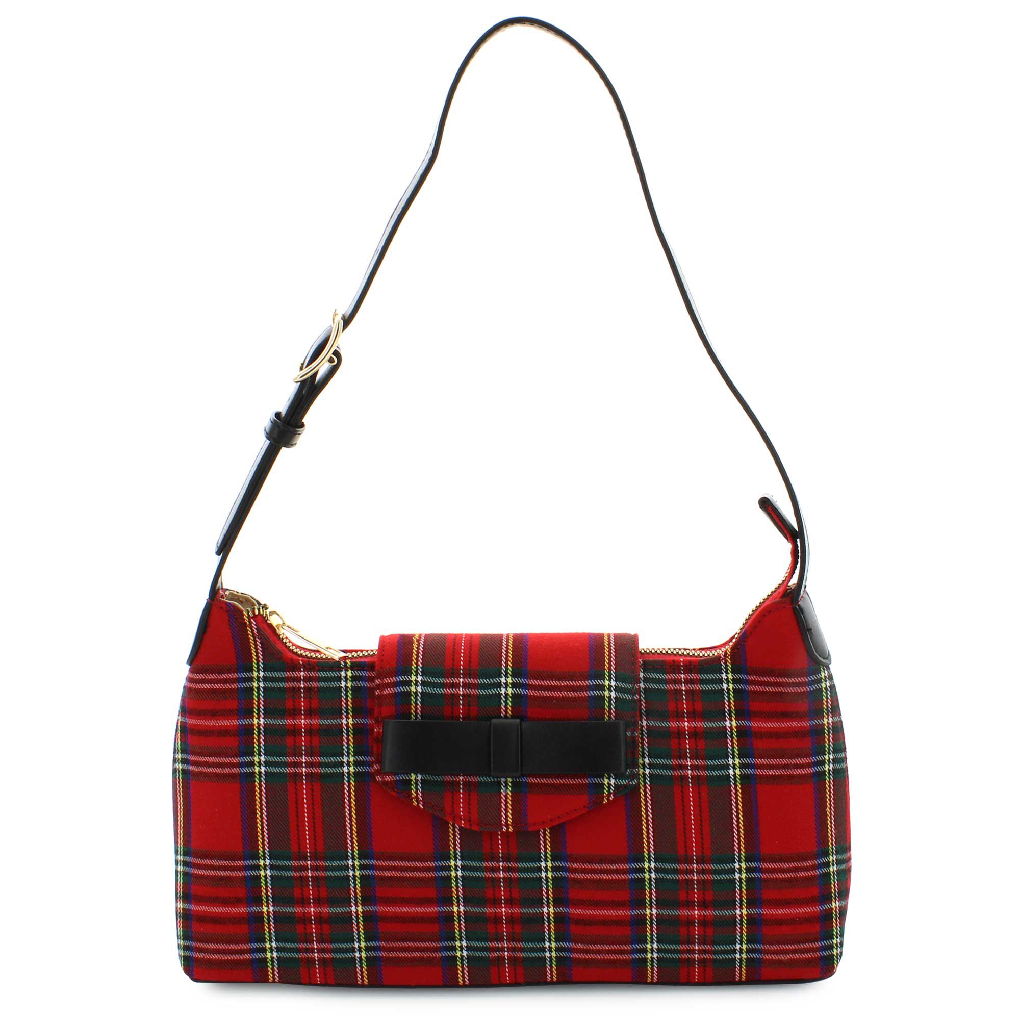 Emperia Tivanna Plaid Shoulder Bag Front View