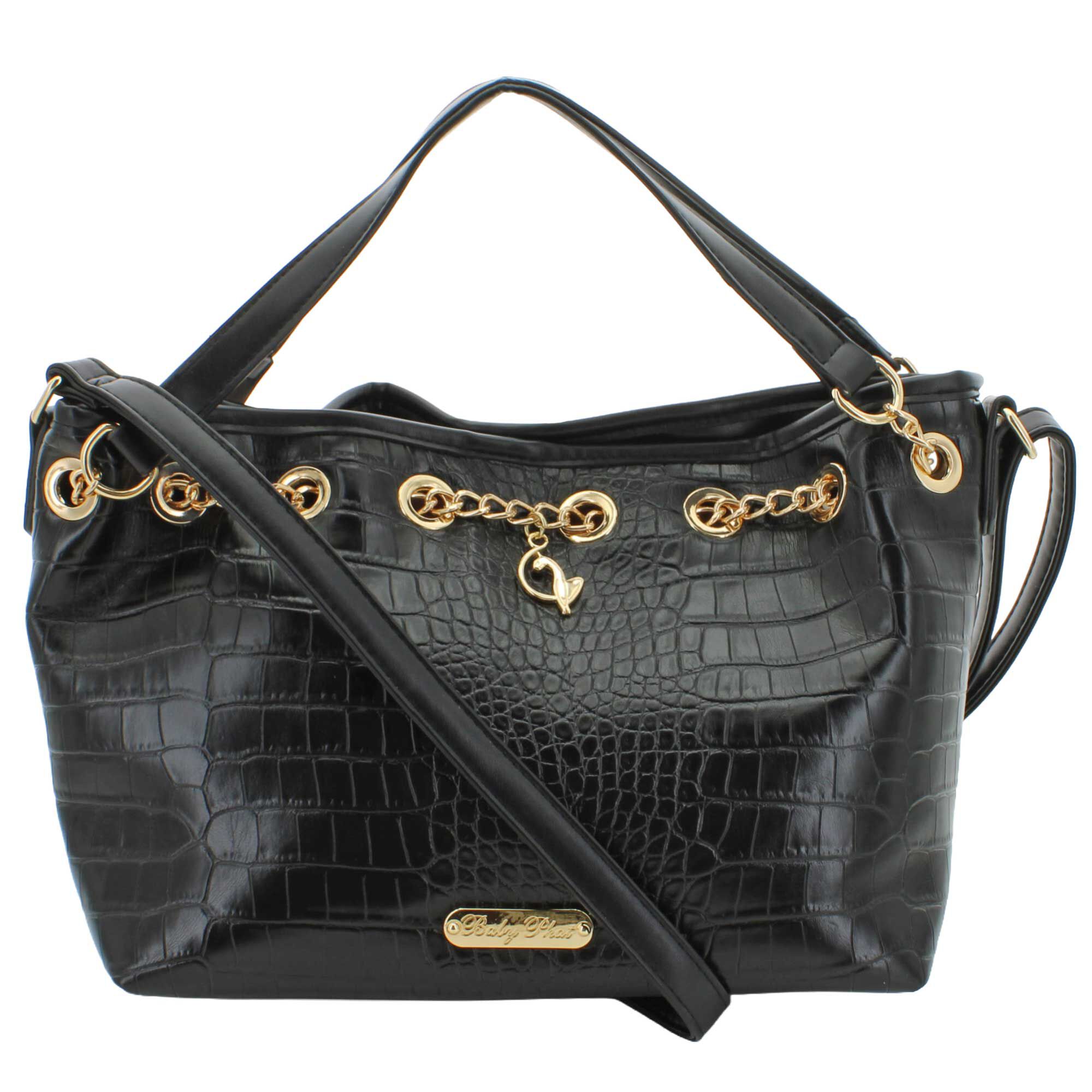 Baby Phat Faux-Crocodile Rebecca Shoulder Bag Front View