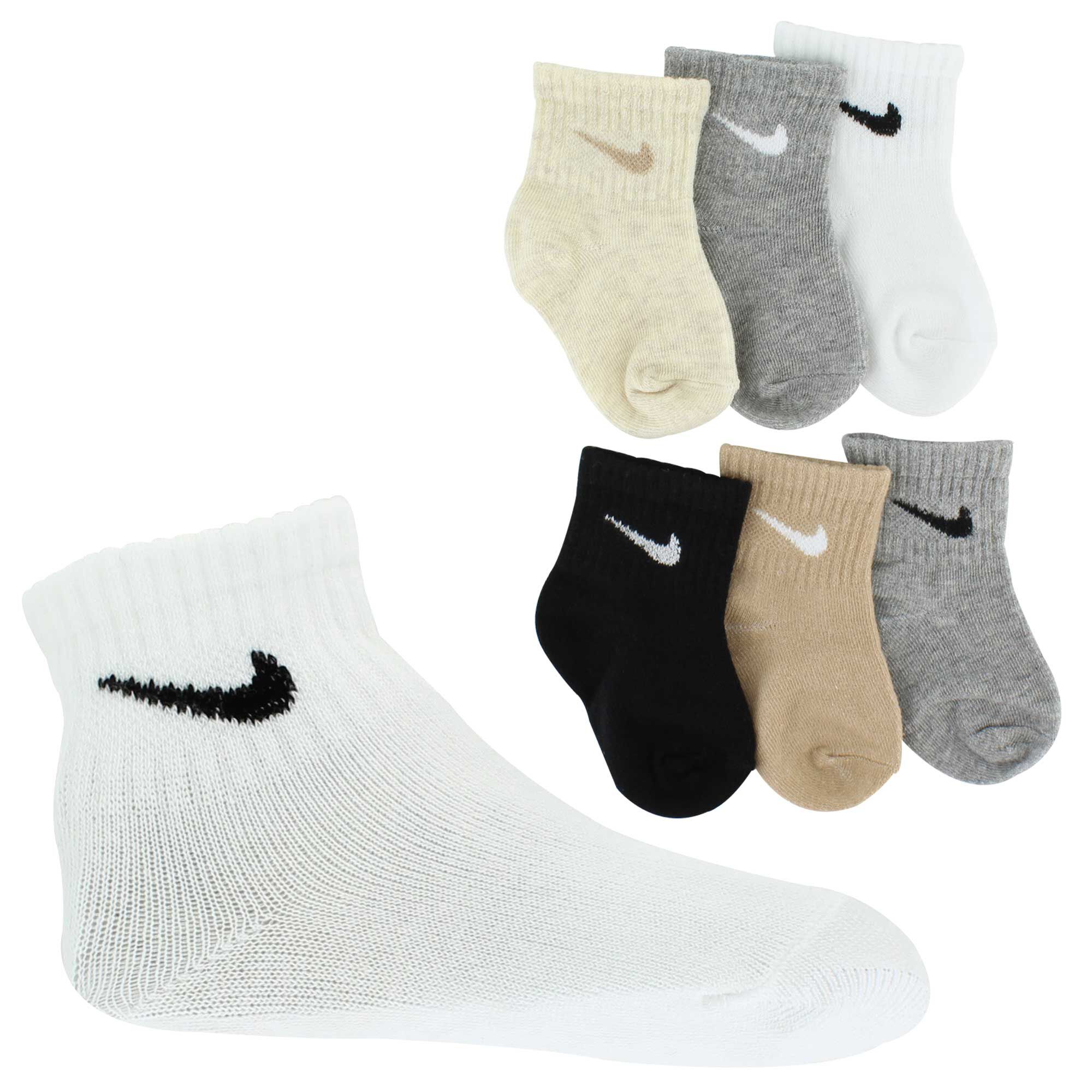 Infants' Nike Ankle 6-Pair Pack Side View With Package
