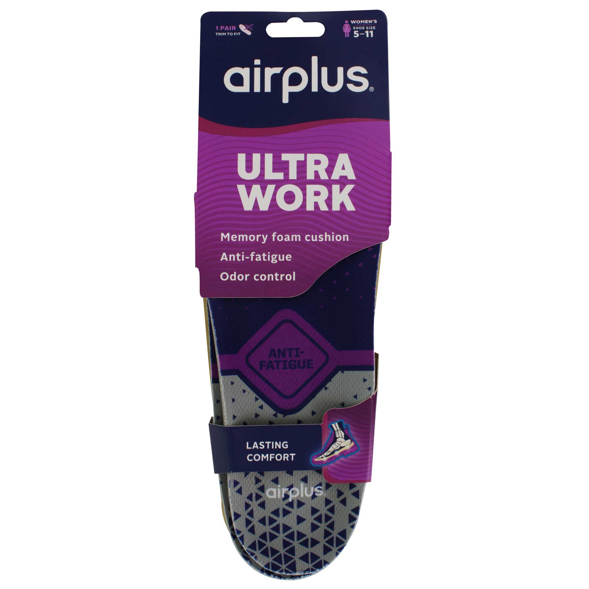 Women's airplus Ultra Work Insoles Front Package View