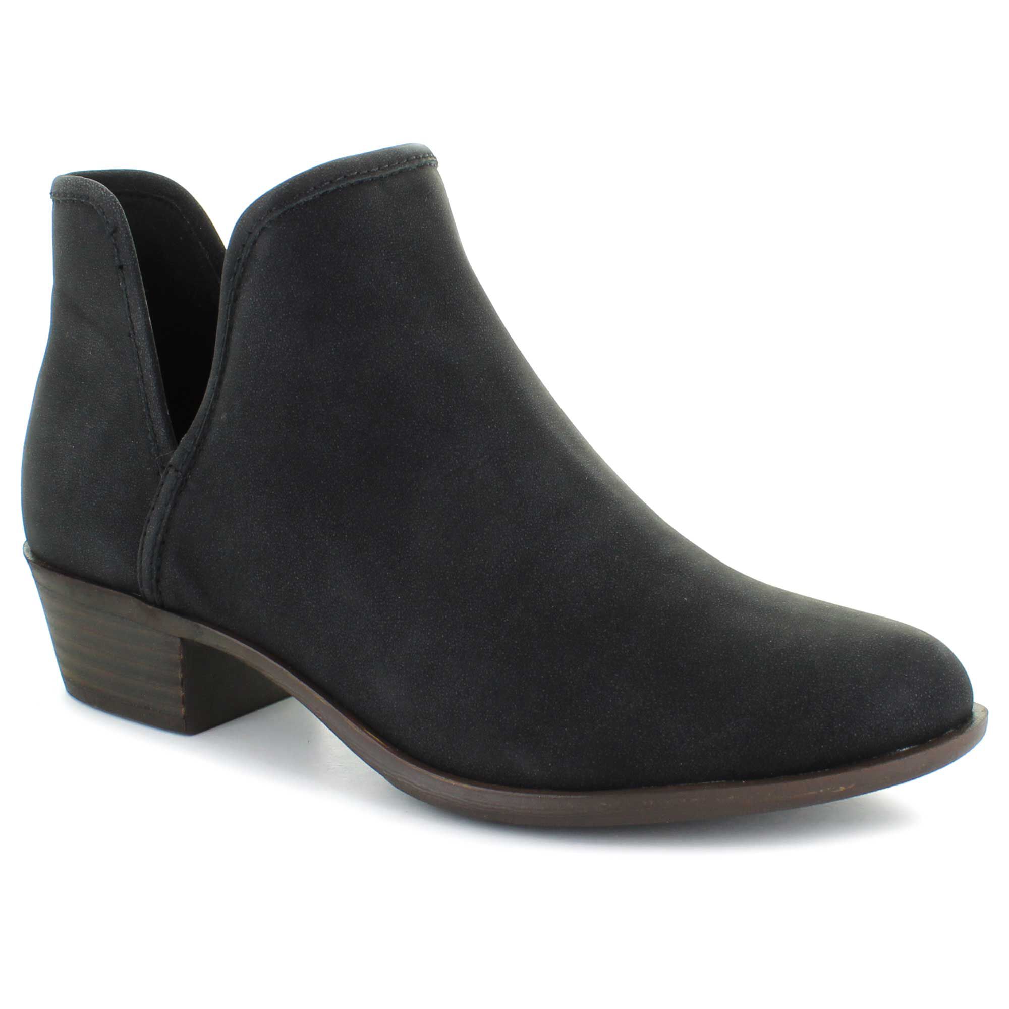 Lucky brand bashina nubuck leather block heel booties hot sale
