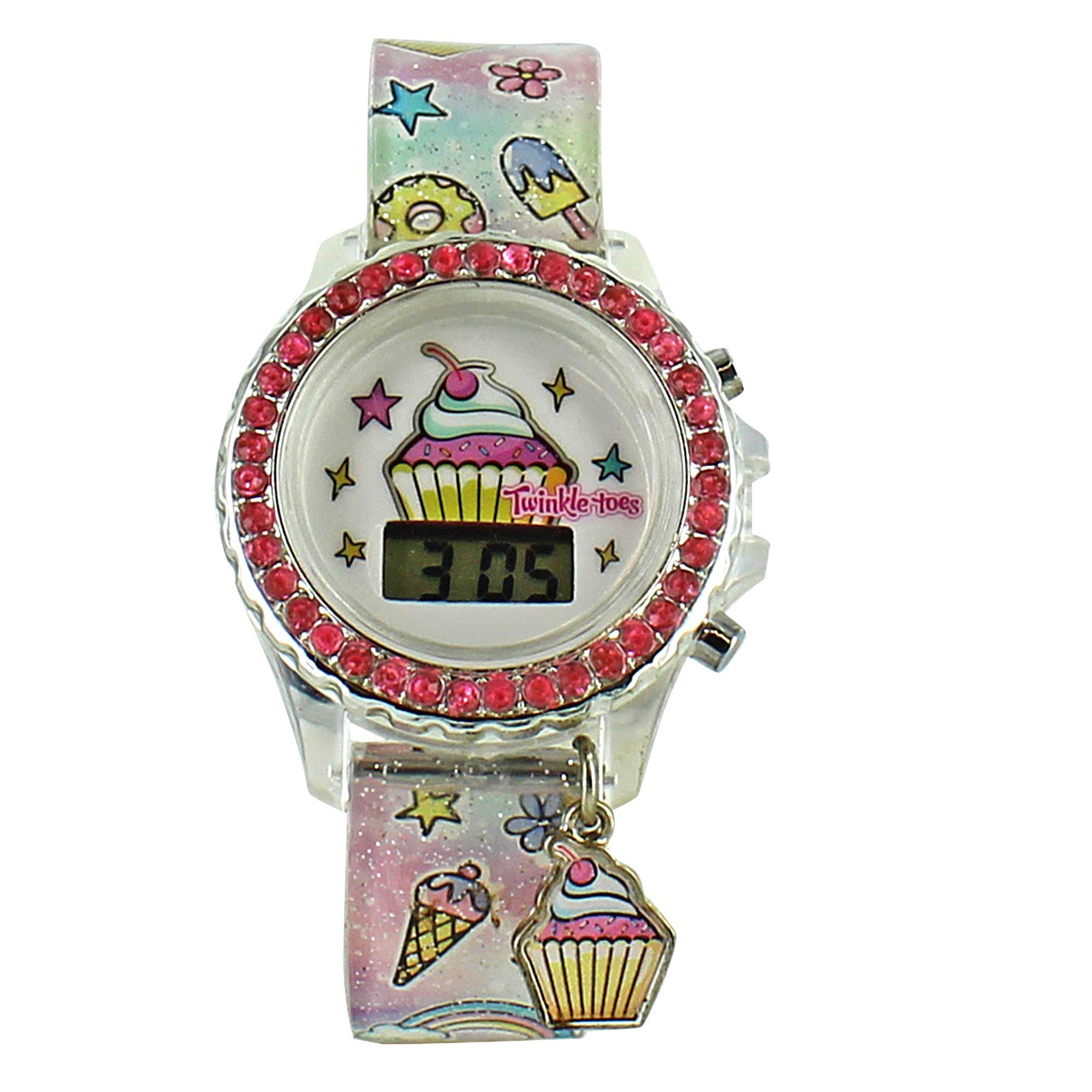 Twinkle Toes By Skechers Digital Cupcake Watch Front View