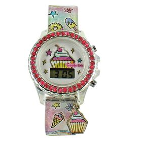 Watches Twinkle Toes By Skechers Digital Cupcake Watch Front View