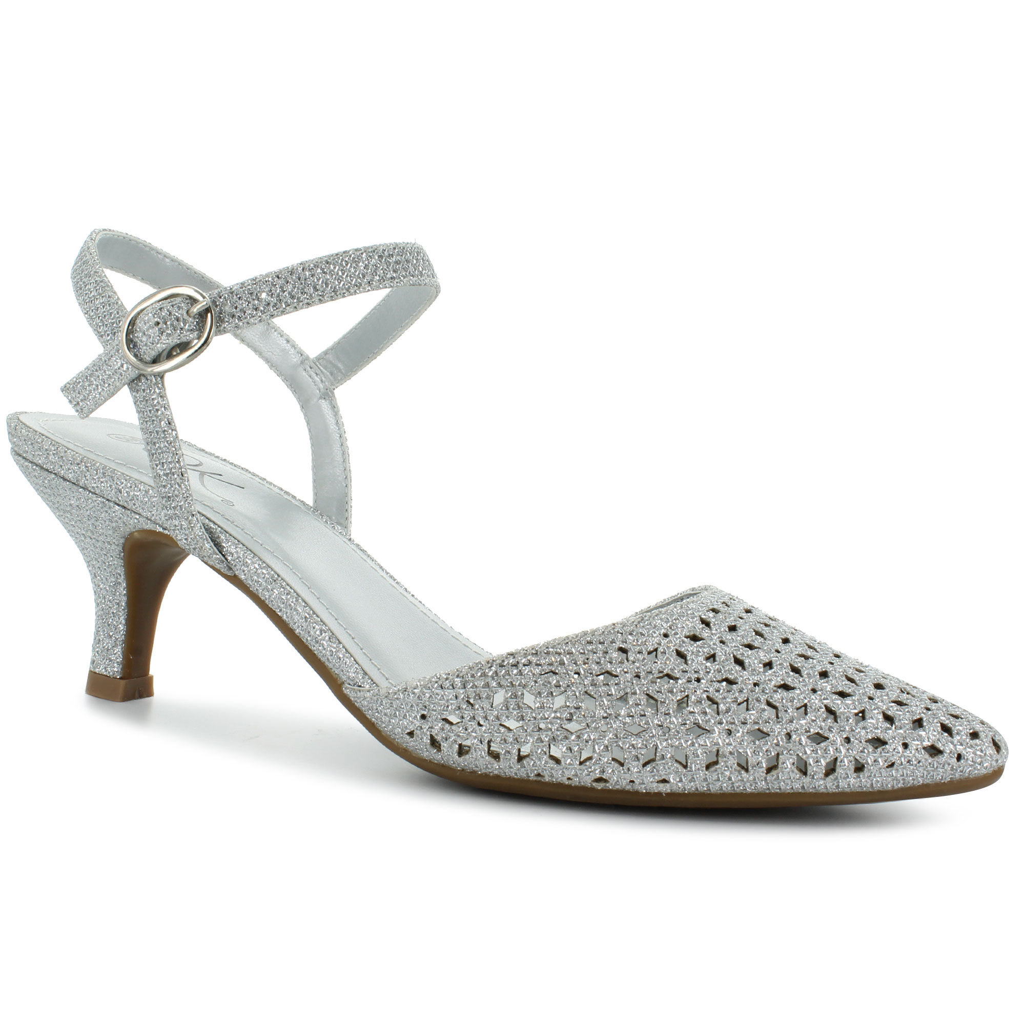 shoe show silver heels