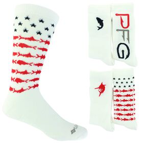 Socks Men's Columbia PFG American Crew 4-Pair Pack Side View With Package