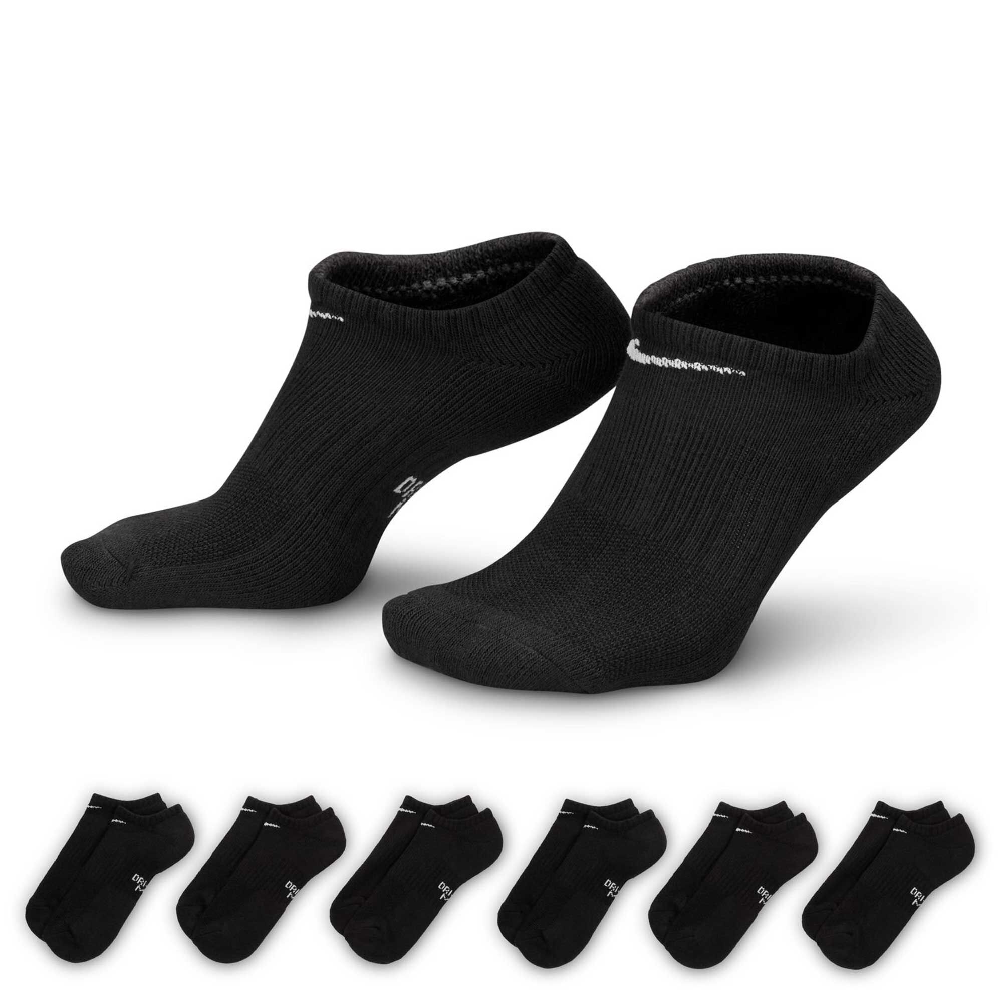 Kids' Nike Everyday Cushioned No-Show 6-Pair Pack Side View With Package