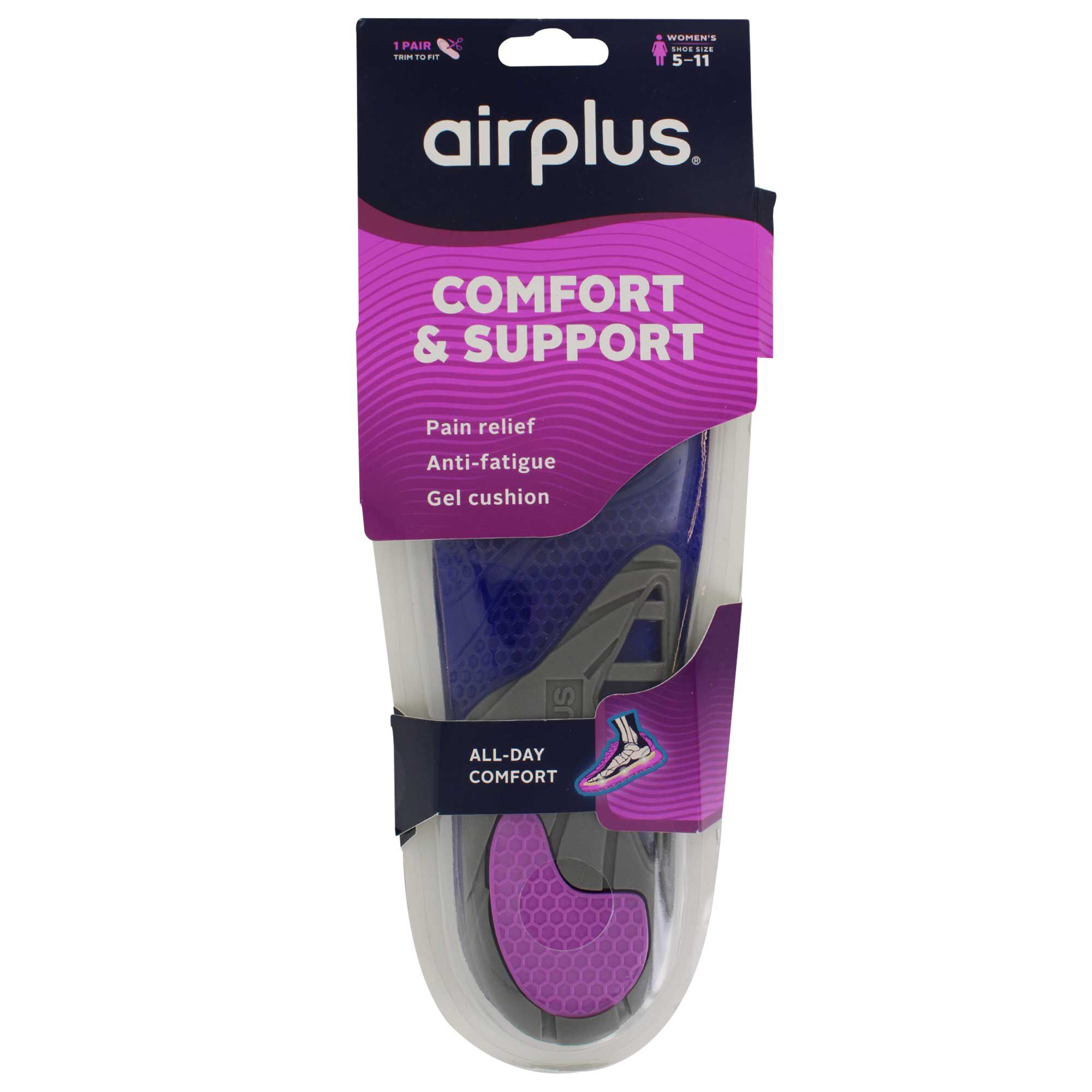 Women's airplus Comfort & Support Insoles Front Package View