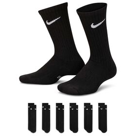 Boys' Socks Kids' Nike Everyday Cushioned Crew 6-Pair Pack Side View With Package