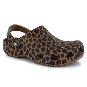 Brown Shoes Crocs Classic Leopard Clog Right Side View