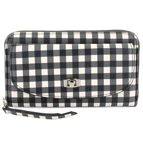 Wallet & Wristlet Madden Girl Gingham-Print Wallet Front View