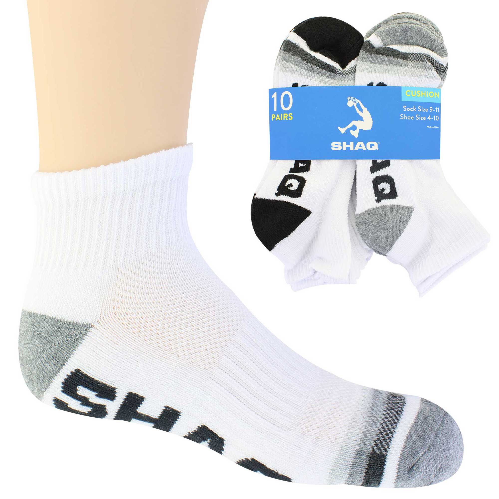 Kids' Shaq Cushioned Striped Quarter 10 For $10 Side View With Package
