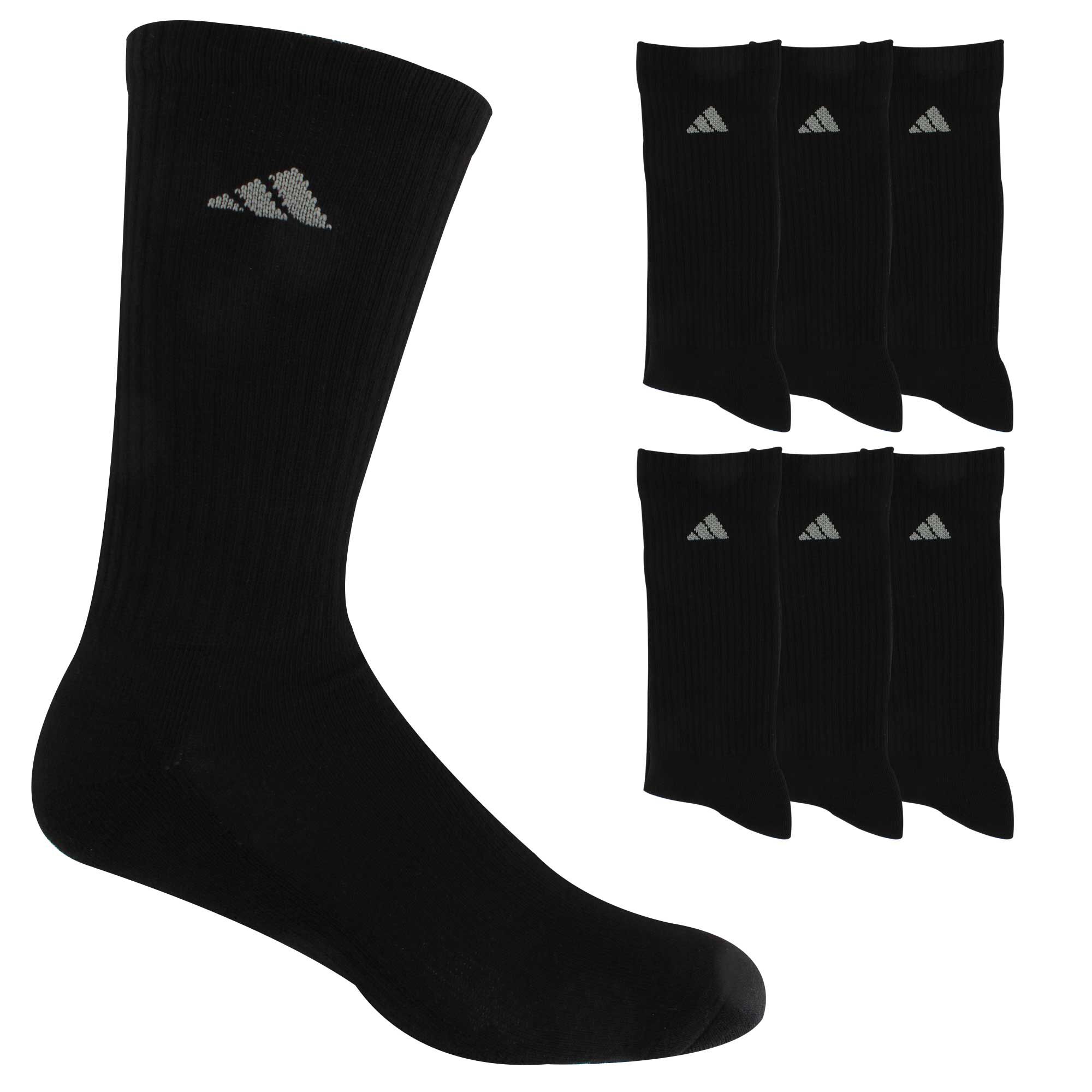Men's adidas Crew 6-Pair Pack Side View With Package