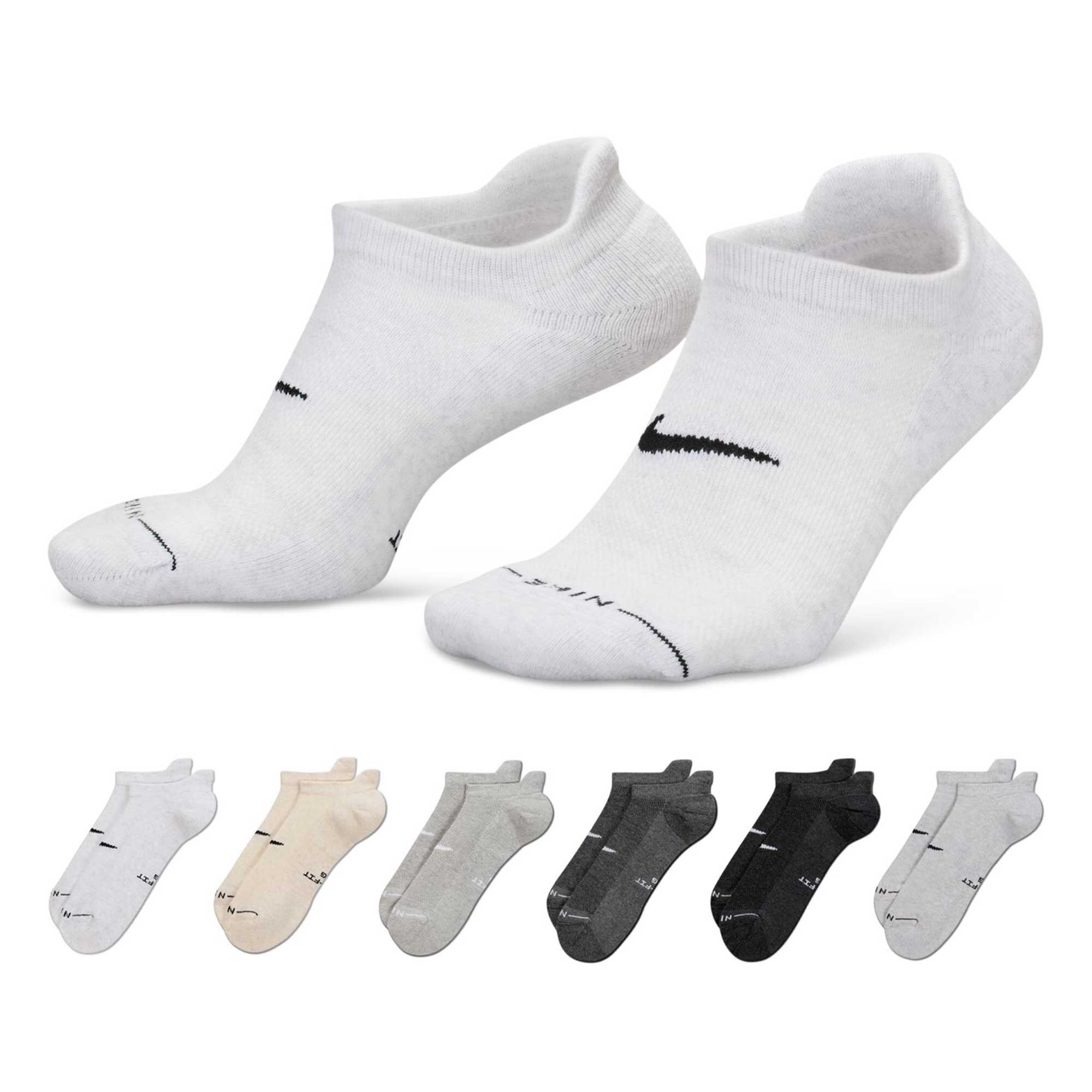 Kids' Nike Everyday Elevated No-Show 6-Pair Pack Side View With Package