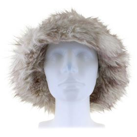  Women's Couture Gems Two-Tone Faux-Fur Bucket Hat Front View