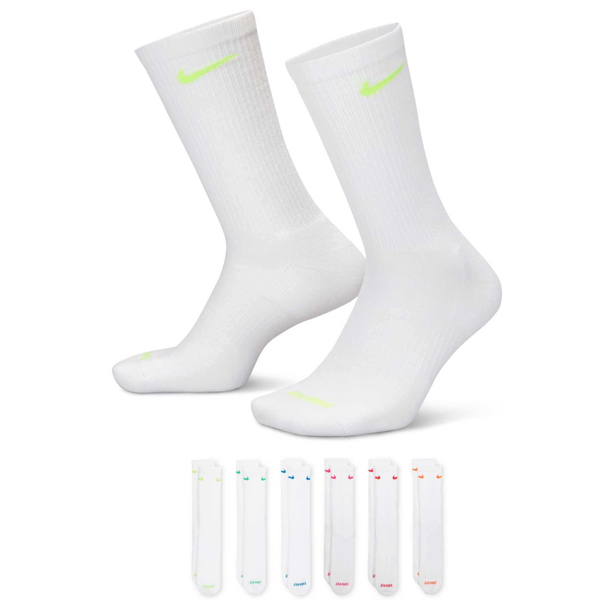 Women's Nike Everyday Plus Cushioned Crew 6 Pairs Side View With Package