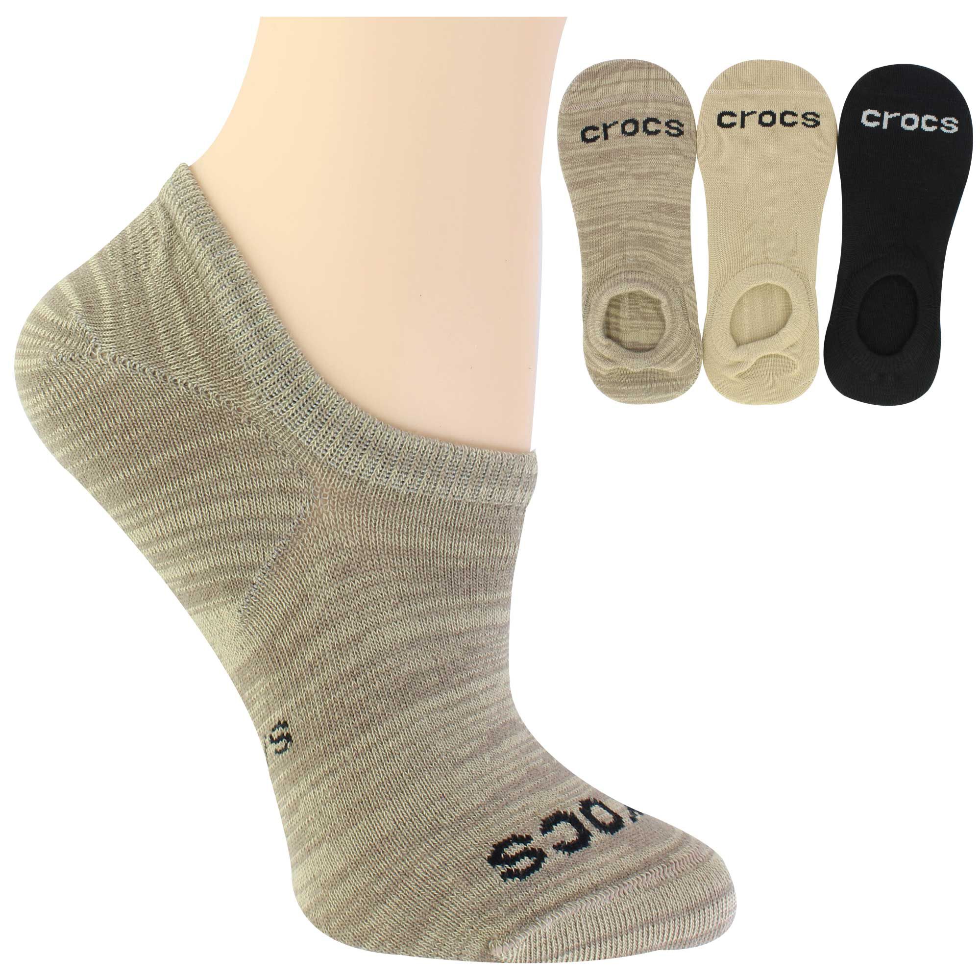 Women's Crocs Marled Low-Show 3-Pair Pack Side View With Package