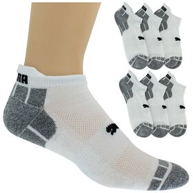 Socks Men's PUMA Cushioned Low-Cut 6-Pair Pack Side View With Package