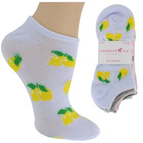 Socks Women's Caribbean Joe Fruit Low-Cut 10 For $10 Side View With Package
