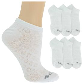 Socks Women's Columbia Mesh Pattern No-Show 6-pair pack Side View With Package