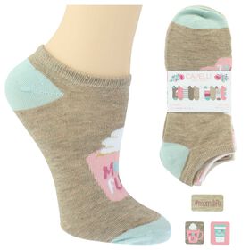 Socks Women's Capelli Mom Life No-Show 10 For $10 Side View With Package